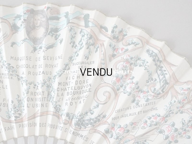 画像5: アンティーク 『マルキーズ・ ドゥ・セヴィニエ』のファン - MARQUISE DE SEVIGNE PARIS -