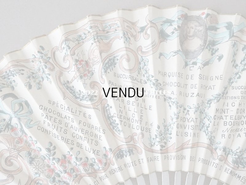 画像4: アンティーク 『マルキーズ・ ドゥ・セヴィニエ』のファン - MARQUISE DE SEVIGNE PARIS -