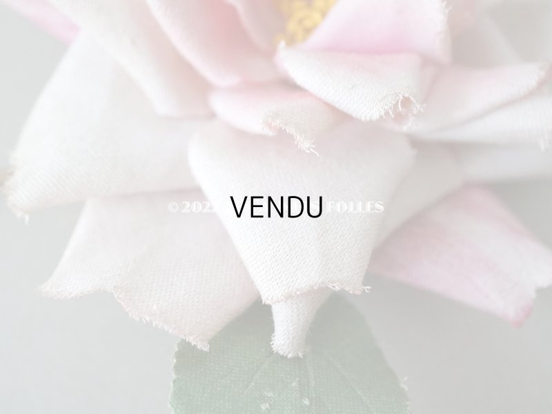 画像3: 1900年代 アンティーク　薔薇の大きな布花 淡いピンク　
