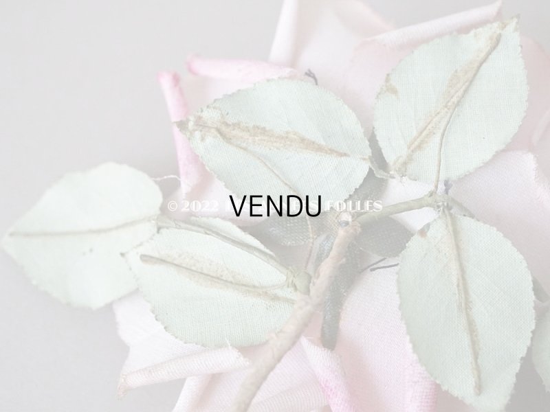 画像6: 1900年代 アンティーク　薔薇の大きな布花 淡いピンク　