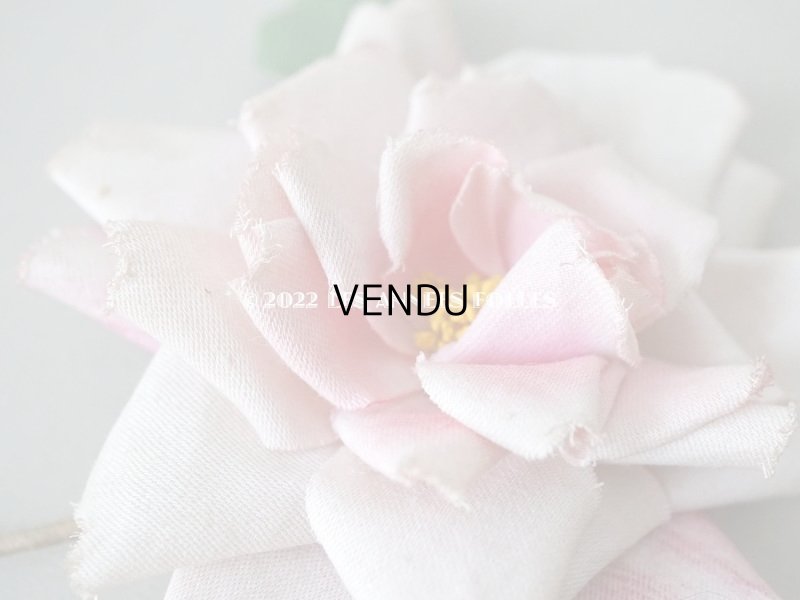 画像2: 1900年代 アンティーク　薔薇の大きな布花 淡いピンク　