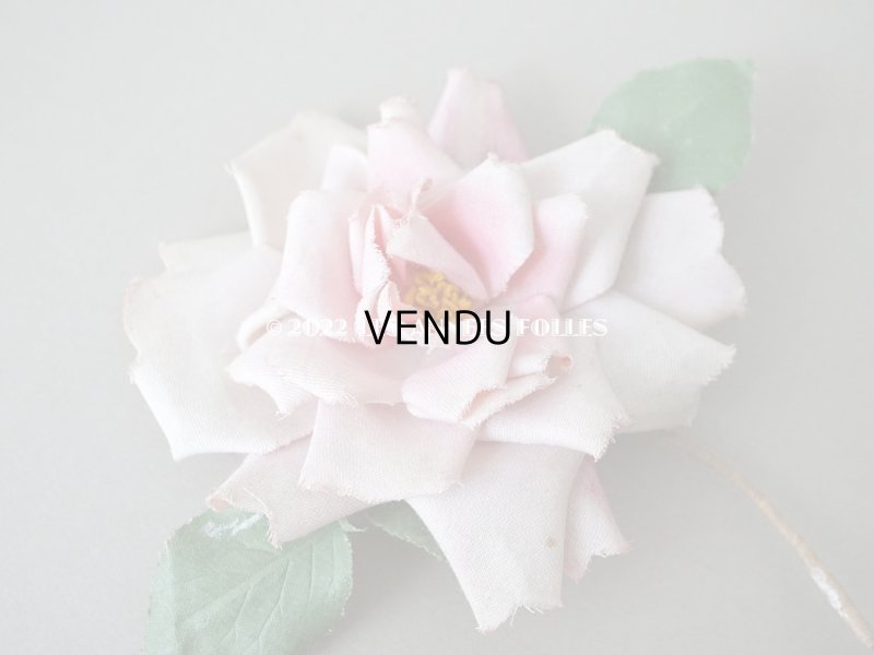 画像4: 1900年代 アンティーク　薔薇の大きな布花 淡いピンク　