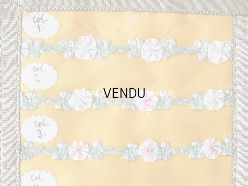 画像3: 1920年代 アンティーク ロココトリムのサンプラー　ロココリボン　