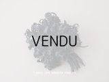 アンティーク 黒い布花