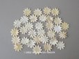 画像1: アンティーク 布花材料 アイボリー&クリーム&レモン色 ベルベットの花びらのセット 32ピース 直径3.7cm (1)