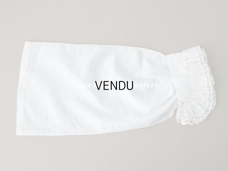 画像9: 1900年代 アンティーク 付け袖 手編みのヴァランシエンヌレース付きプリーツのフリル