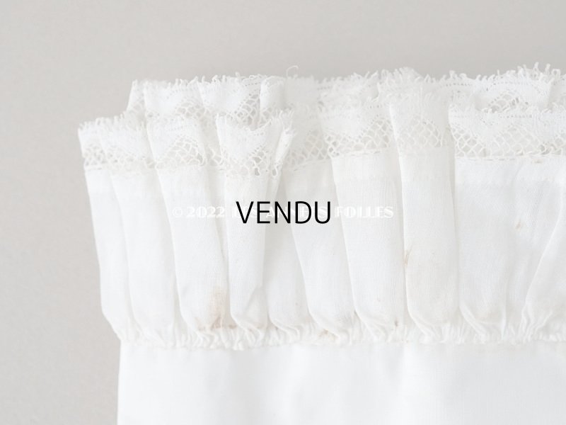 画像12: 1900年代 アンティーク 付け袖 手編みのヴァランシエンヌレース付きプリーツのフリル