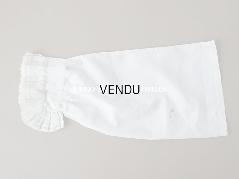 画像3: 1900年代 アンティーク 付け袖 手編みのヴァランシエンヌレース付きプリーツのフリル