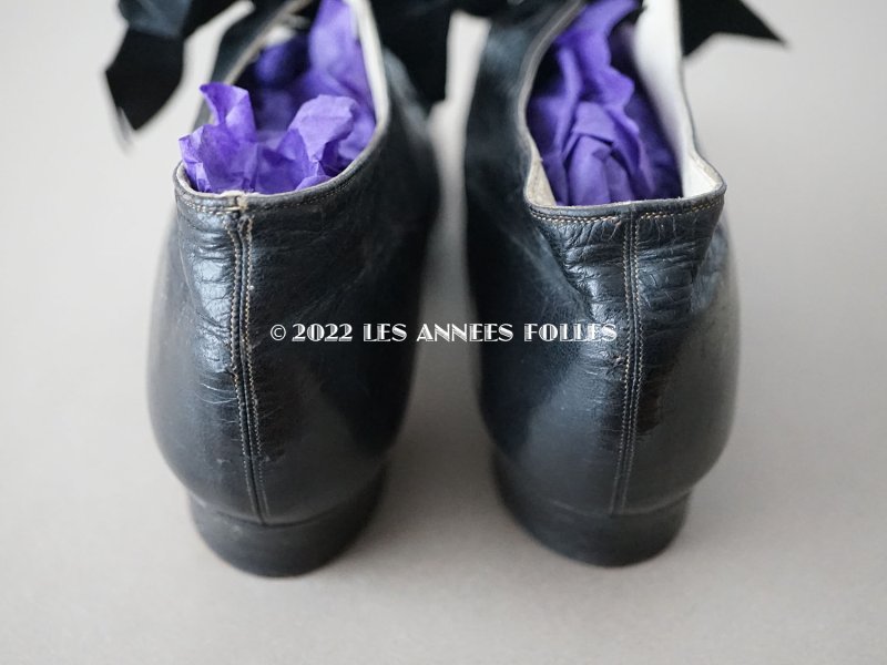 画像5: 19世紀末 アンティーク 大きなリボンが結ばれた  小さなレザーシューズ