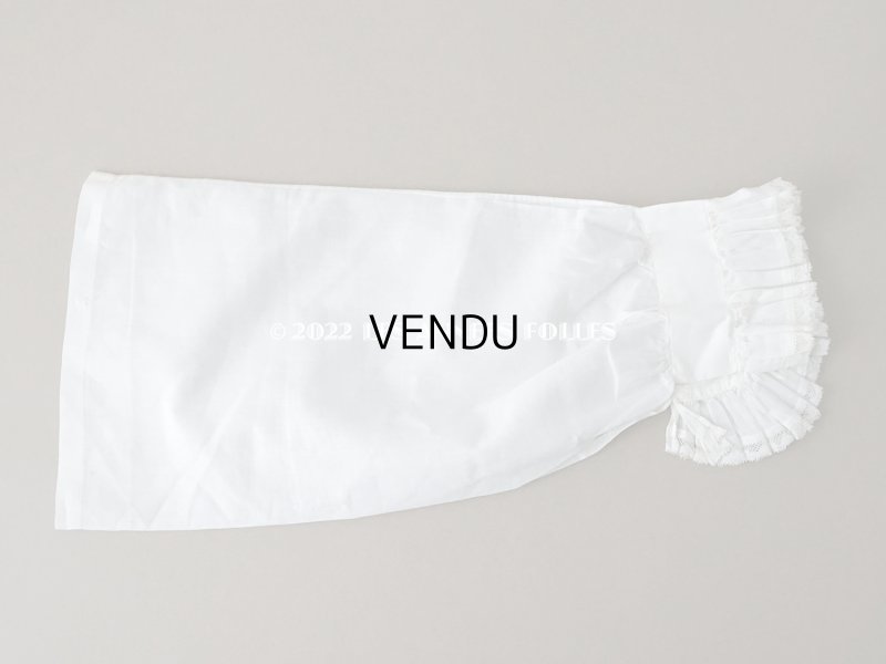 画像4: 1900年代 アンティーク 付け袖 手編みのヴァランシエンヌレース付きプリーツのフリル