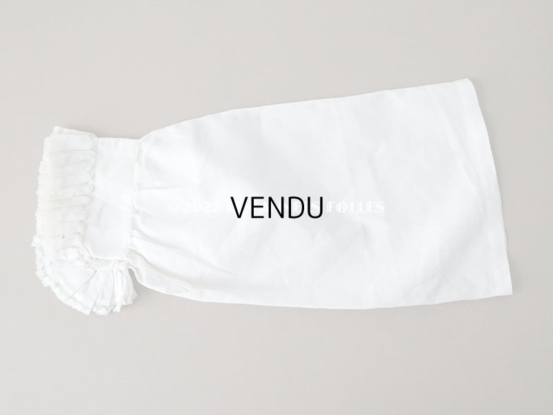 画像10: 1900年代 アンティーク 付け袖 手編みのヴァランシエンヌレース付きプリーツのフリル