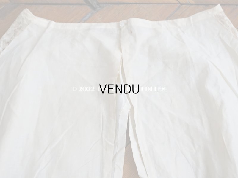 画像12: 1900年代 アンティーク ペチコート ギャザー入り＆ヴァランシエンヌレース 