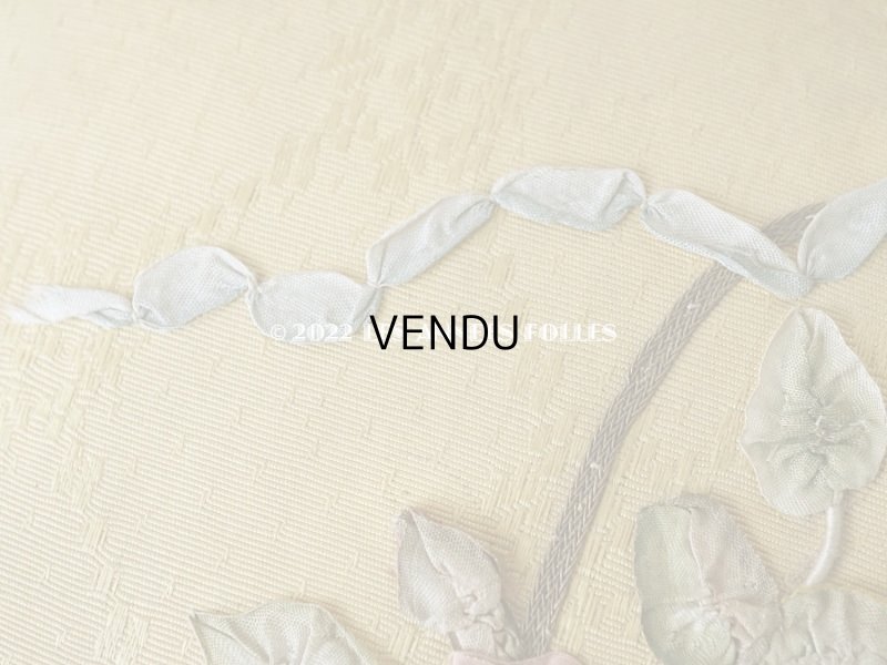 画像11: 1920年代  アンティーク リボン刺繍入り お菓子箱