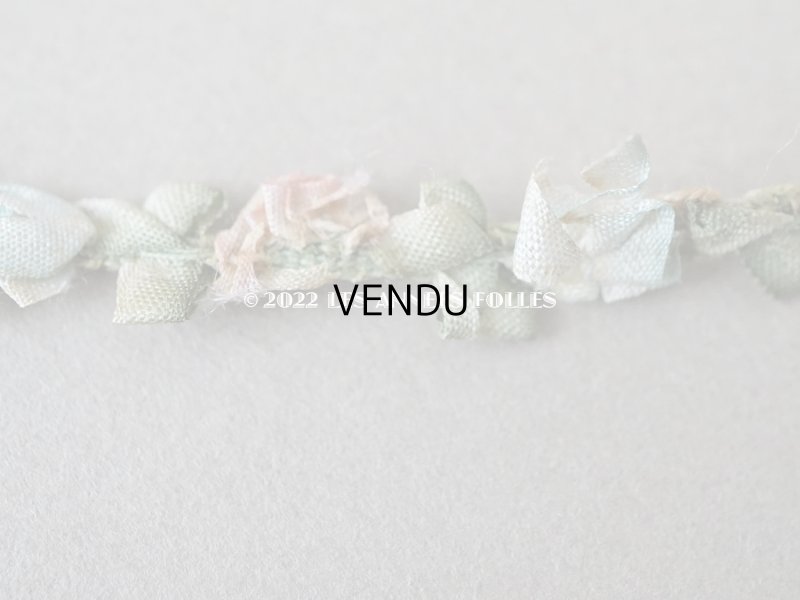 画像5: アンティーク シルク製 薔薇のロココトリム 19cm