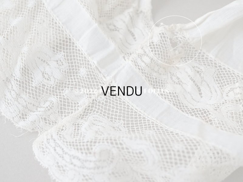 画像17: 1900年代 アンティーク ペチコート ギャザー入り＆ヴァランシエンヌレース 