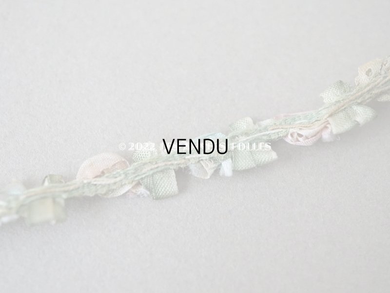 画像7: アンティーク シルク製 薔薇のロココトリム 19cm