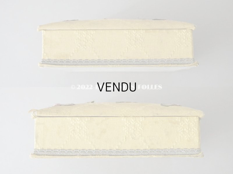 画像13: 1920年代  アンティーク リボン刺繍入り お菓子箱