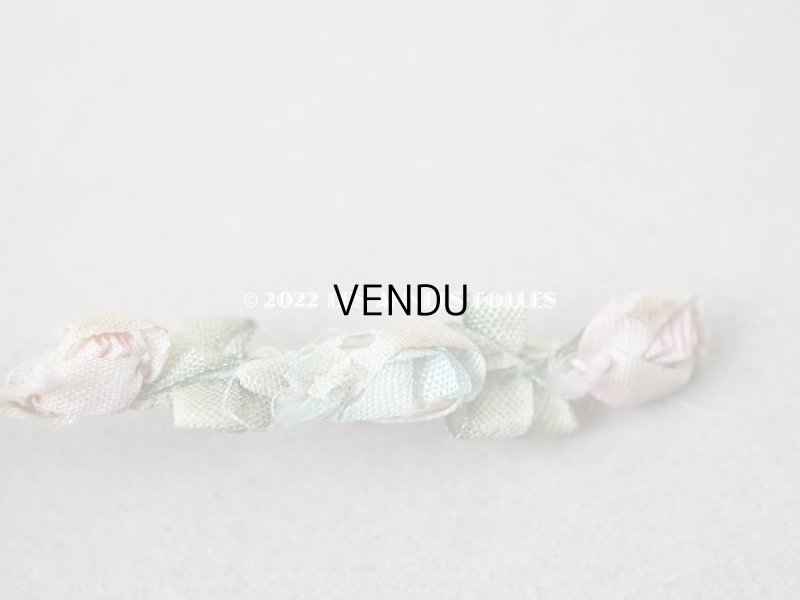 画像6: アンティーク シルク製 薔薇のロココトリム 19cm