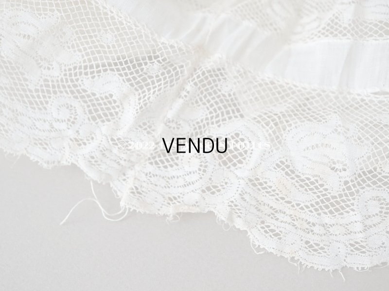 画像16: 1900年代 アンティーク ペチコート ギャザー入り＆ヴァランシエンヌレース 