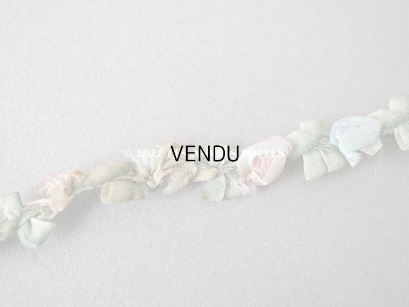 画像4: アンティーク シルク製 薔薇のロココトリム 19cm