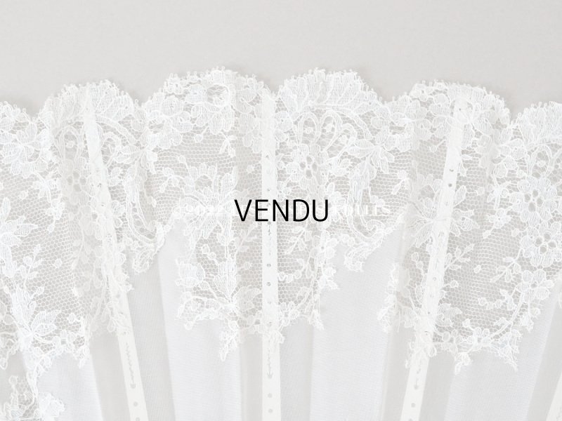 画像10: 1900年代 アンティーク  箱入り 天使の大きなファン シャンティイレース&マザーオブパール