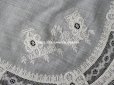 画像10: 19世紀末 アンティーク  結婚式のハンカチ モノグラム刺繍入り　ホワイトワーク＆手編みのヴァランシエンヌレース