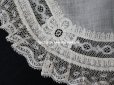 画像15: 19世紀末 アンティーク  結婚式のハンカチ モノグラム刺繍入り　ホワイトワーク＆手編みのヴァランシエンヌレース
