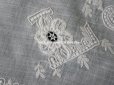画像11: 19世紀末 アンティーク  結婚式のハンカチ モノグラム刺繍入り　ホワイトワーク＆手編みのヴァランシエンヌレース