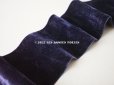 画像3: アンティーク シルク製 幅広 ベルベットのリボン 深紫 幅8.4cm　ダブルフェイス