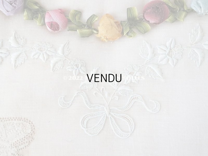 画像11: 1900年代　新品同様 アンティーク シルク製 ランジェリーケース ロココトリム＆ホワイトワーク＆レース パウダーピンク ランジェリー用ポシェット 