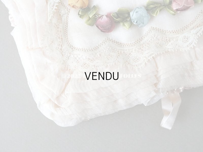 画像5: 1900年代　新品同様 アンティーク シルク製 ランジェリーケース ロココトリム＆ホワイトワーク＆レース パウダーピンク ランジェリー用ポシェット 