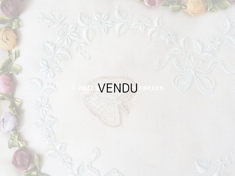 画像9: 1900年代　新品同様 アンティーク シルク製 ランジェリーケース ロココトリム＆ホワイトワーク＆レース パウダーピンク ランジェリー用ポシェット 