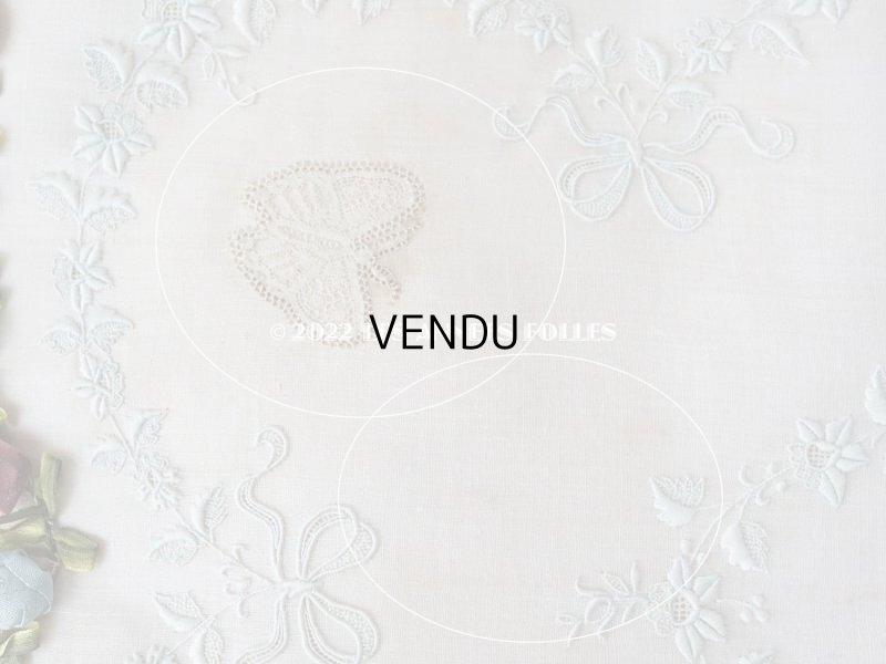 画像19: 1900年代　新品同様 アンティーク シルク製 ランジェリーケース ロココトリム＆ホワイトワーク＆レース パウダーピンク ランジェリー用ポシェット 