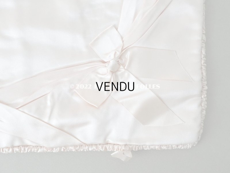 画像18: 1900年代　新品同様 アンティーク シルク製 ランジェリーケース ロココトリム＆ホワイトワーク＆レース パウダーピンク ランジェリー用ポシェット 