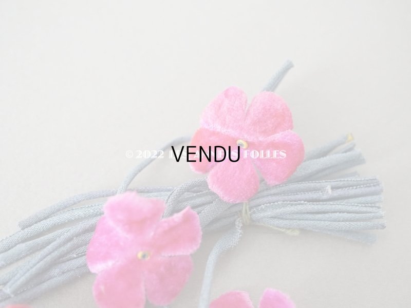 画像5: アンティーク ベルベットの小さな布花　ドールハット用