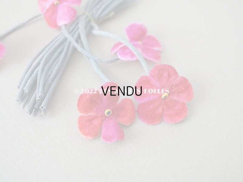 画像3: アンティーク ベルベットの小さな布花　ドールハット用