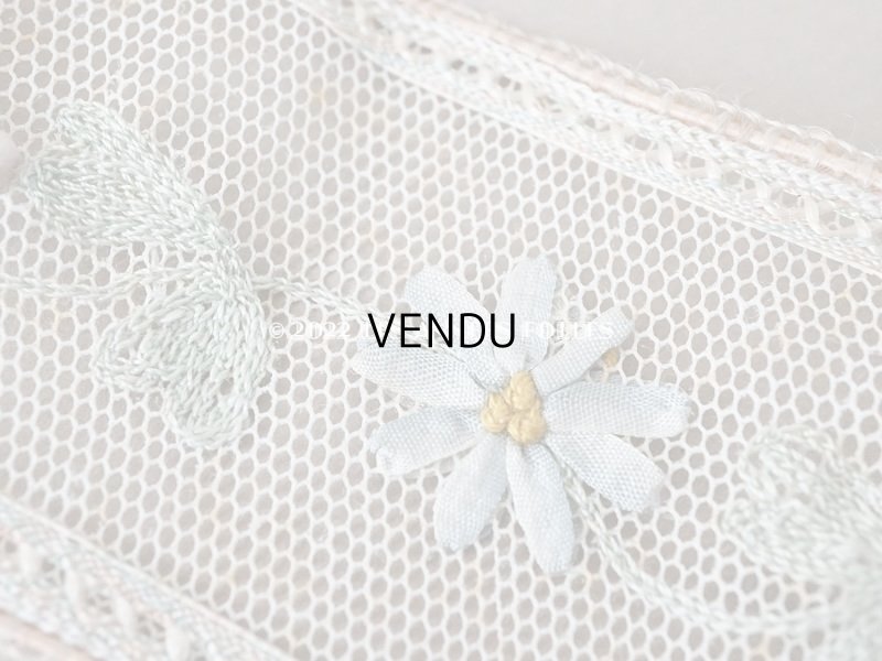 画像6: 19世紀末 アンティーク トリム リボン刺繍 4.65m  約5.4cm幅 