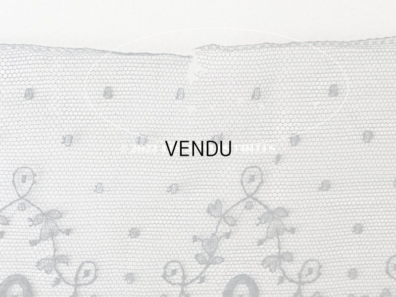 画像6: アンティーク 幅広レース 124cm 黒 約14cm幅