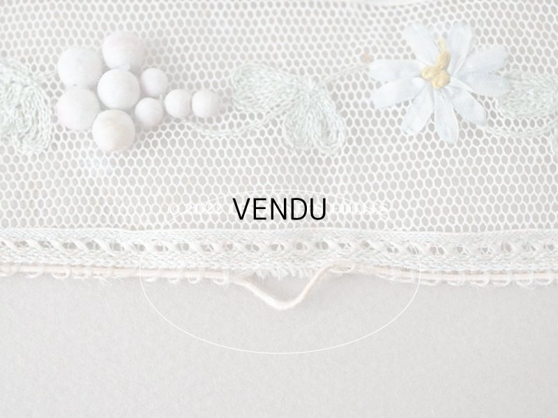 画像12: 19世紀末 アンティーク トリム リボン刺繍 4.65m  約5.4cm幅 
