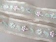 画像3: 19世紀末 アンティーク トリム リボン刺繍 4.65m  約5.4cm幅 