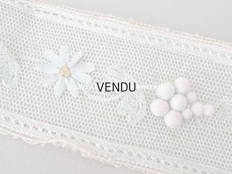 画像5: 19世紀末 アンティーク トリム リボン刺繍 4.65m  約5.4cm幅 