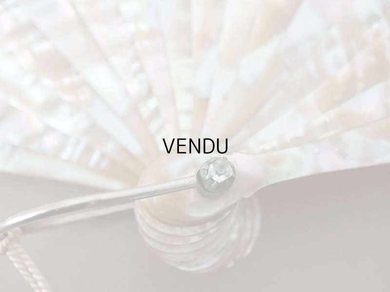 画像6: 1900年代 アンティーク  箱入り　デュシェスレースの大きなファン 彫刻入りマザーオブパール