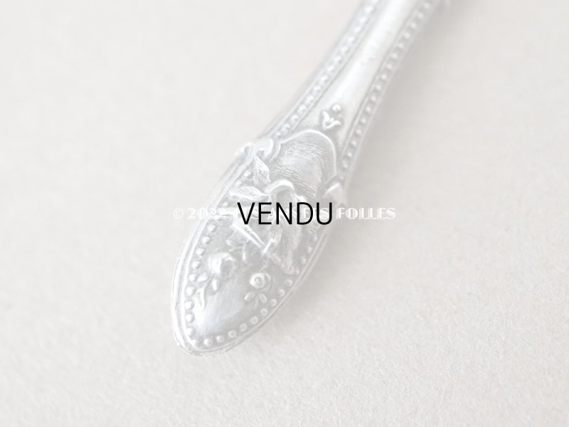 画像4: 1900年代 アンティーク シルバー製 鳥＆薔薇 裁縫道具セット 目打ち&ニードルケース&ハサミ