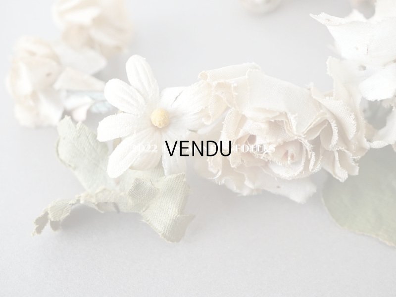 画像5: アンティーク ドールハット用 布花のリース　薔薇&マーガレット＆デイジー