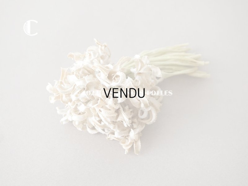 画像8: アンティーク オフホワイトの布花　小さなブーケ