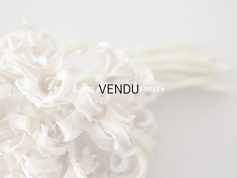 画像9: アンティーク オフホワイトの布花　小さなブーケ