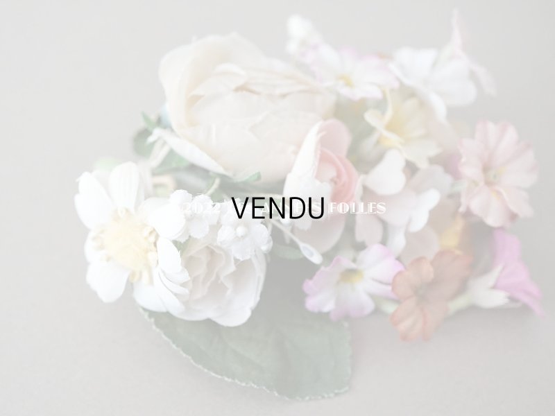 画像3: アンティーク 布花のブーケ 薔薇&マーガレット