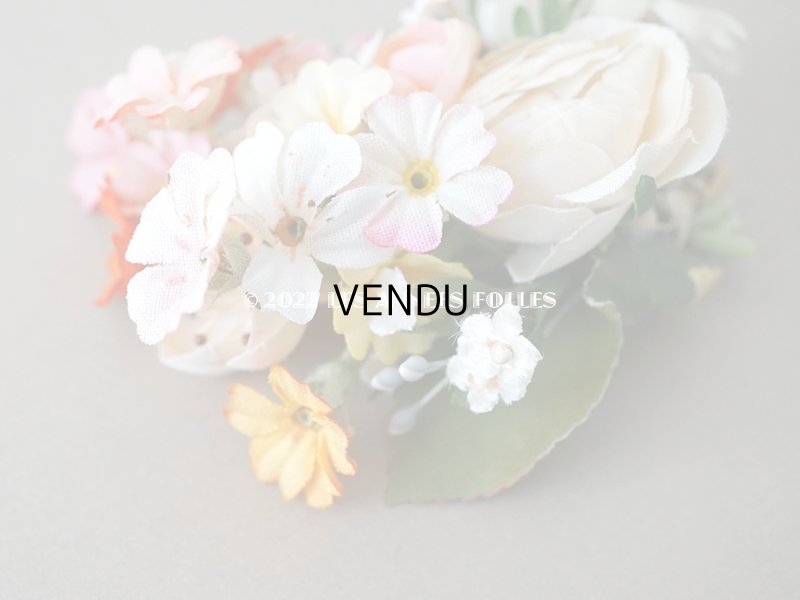 画像5: アンティーク 布花のブーケ 薔薇&マーガレット