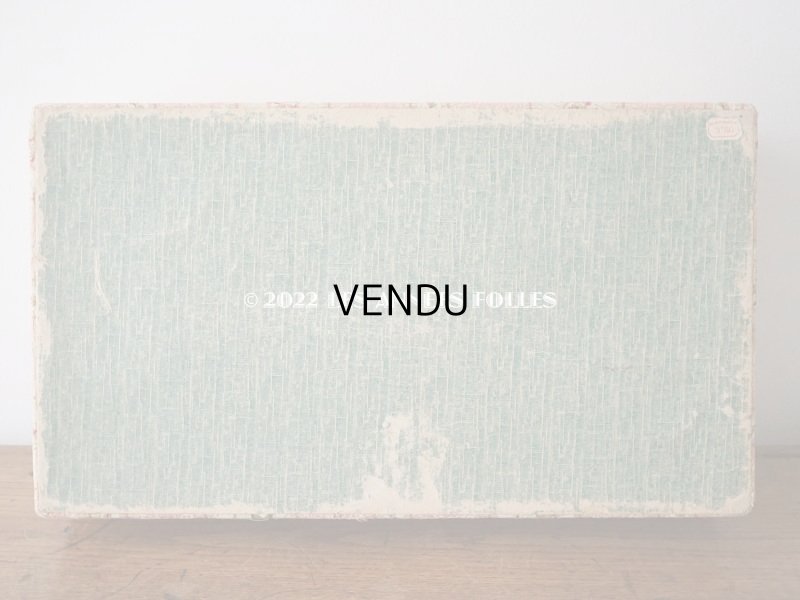 画像4: 1900年代 アンティーク ジャガード織  大きな カルトナージュボックス - AU BON MARCHE -