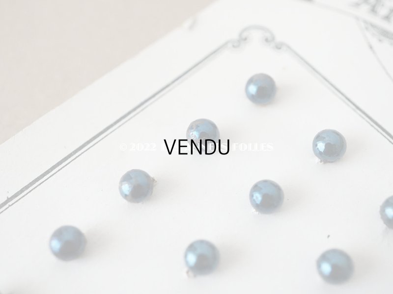 画像5: アンティーク 極小 メタルボタン 4mm 24ピース　メタリックブルー